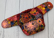 Load image into Gallery viewer, OSFM Pocket nappy - "Blitzen" (Maroon AWJ lining)